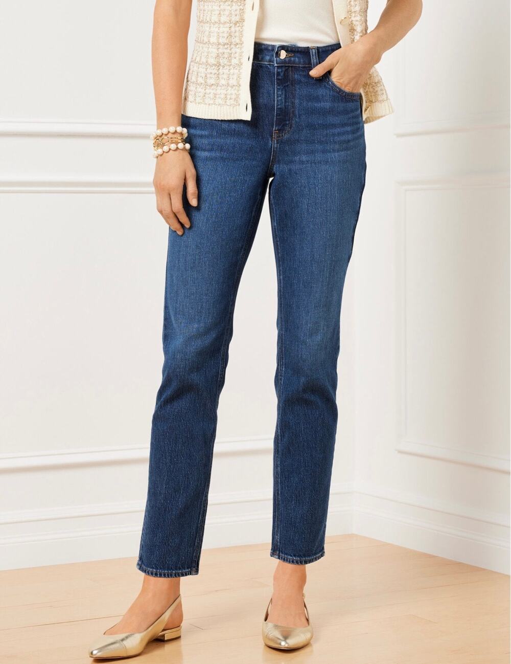 Talbots Slim Straight Ankle Jeans Bettina Wash Size 20W